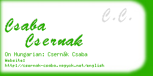 csaba csernak business card